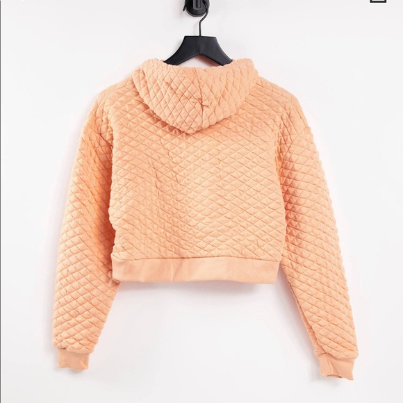 ASOS Threadbare Maddox Crop Quilted Hoodie - Picture 2 of 8